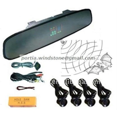 Voice Warning Rearview Mirror Parking Sensor with VFD Display