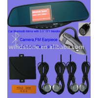 3.5"TFT Monitor With Camera Car Bluetooth Handsfree Rearview Mirror