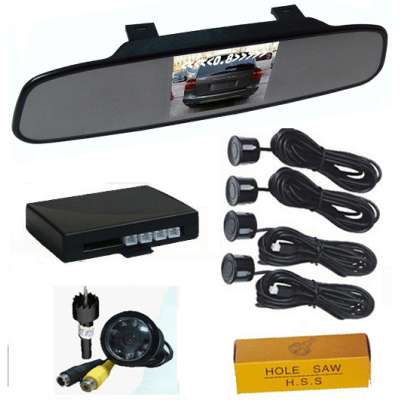 camera back up parking system,camera kit,3.5&quot;rearview mirror camera parking system kit