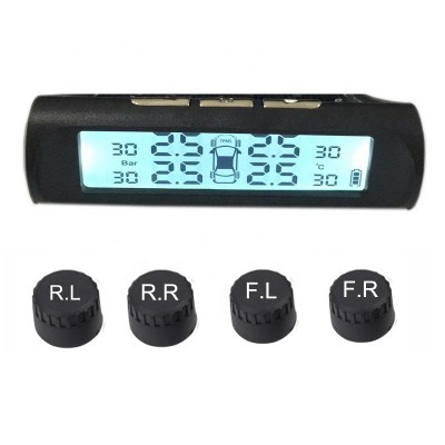 TPMS Tire Pressure Monitoring System LCD Display External Sensor PSI Unit Car and truck TPMS