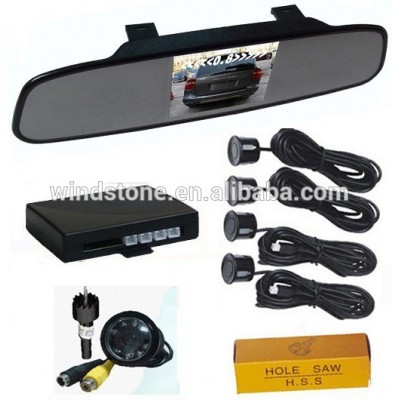 Wholesales Car Rear view Mirror Video Parking Sensor 4 sensors