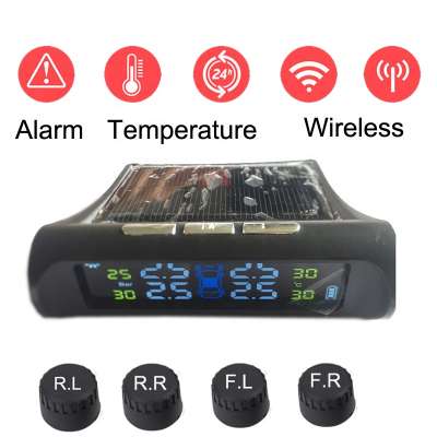 Car Tire Pressure Monitor for Sale Temperature Sensors Solar Charger Wireless System Colourful Display